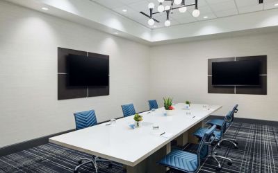Meeting room at Hilton Charlotte Airport.
