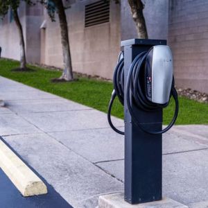 Electric car charging available at Hilton Charlotte Airport.
