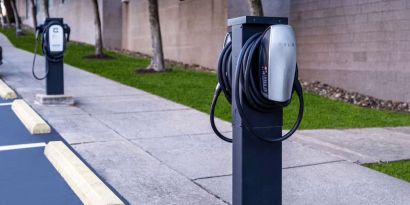 Electric car charging available at Hilton Charlotte Airport.
