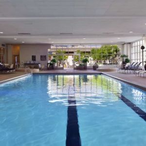 Refreshing indoor pool at Hilton Chicago.