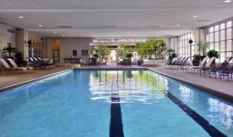Refreshing indoor pool at Hilton Chicago.