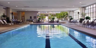 Refreshing indoor pool at Hilton Chicago.