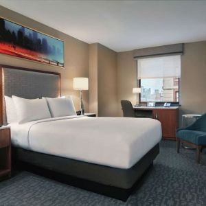 Day use room with work desk at Hilton Chicago.
