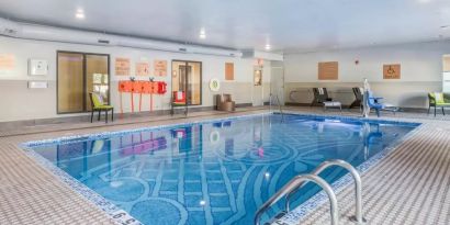 Refreshing indoor pool at The Leo Collection, An Ascend Collection Hotel.
