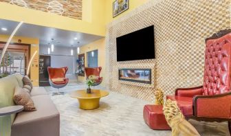 Lobby and coworking lounge at The Leo Collection, An Ascend Collection Hotel.