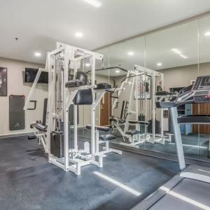 Fitness center at The Leo Collection, An Ascend Collection Hotel.