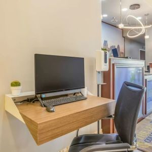 Business center at The Leo Collection, An Ascend Collection Hotel.