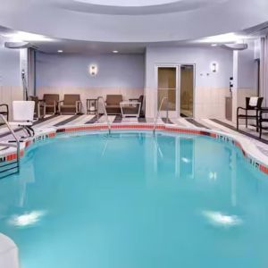 Refreshing indoor pool at Hampton Inn & Suites By Hilton Atlanta Perimeter Dunwoody.