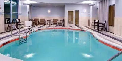Refreshing indoor pool at Hampton Inn & Suites By Hilton Atlanta Perimeter Dunwoody.