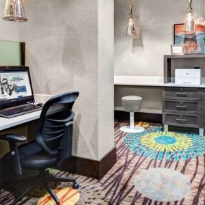 Business center at Hampton Inn & Suites By Hilton Atlanta Perimeter Dunwoody.