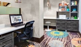 Business center at Hampton Inn & Suites By Hilton Atlanta Perimeter Dunwoody.
