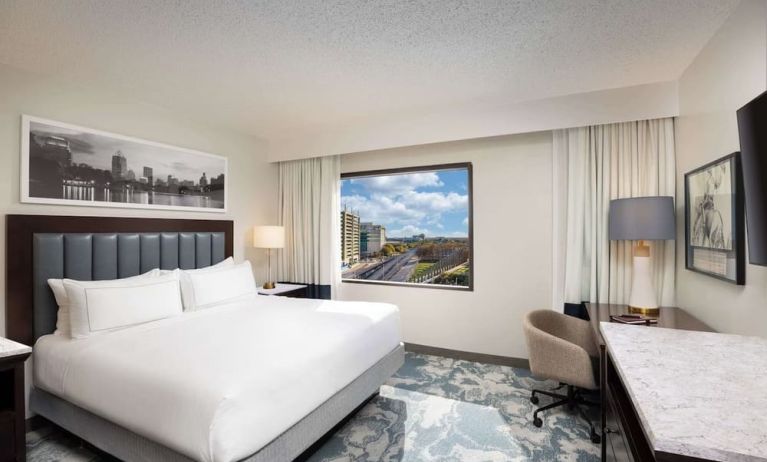 Day use room with work desk at Doubletree By Hilton Houston Medical Center Hotel & Suites.