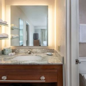 Private guest bathroom with free toiletries at Sonesta ES Suites Baltimore BWI Airport