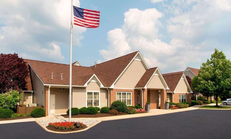 Hotel exterior and parking area at Sonesta ES Suites Allentown Bethlehem Airport.