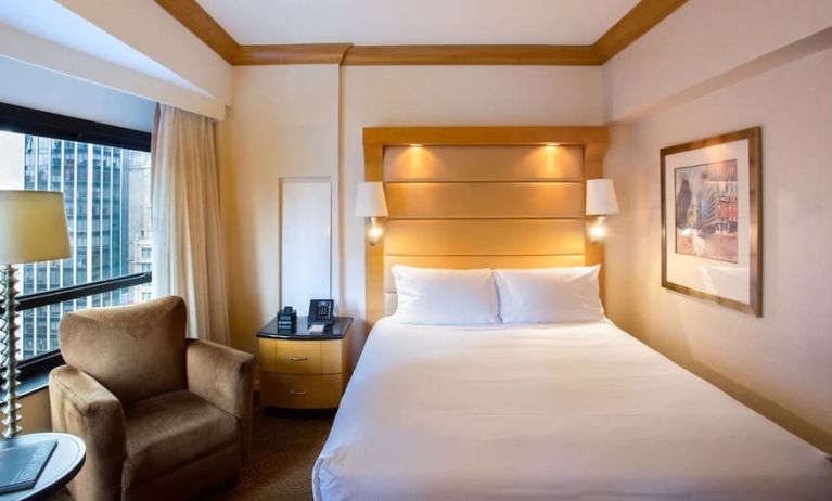 King bed at New York Hilton Midtown.