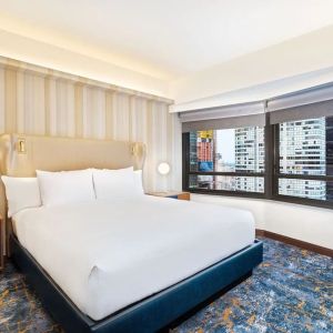 Bright and spacious day use room at New York Hilton Midtown.