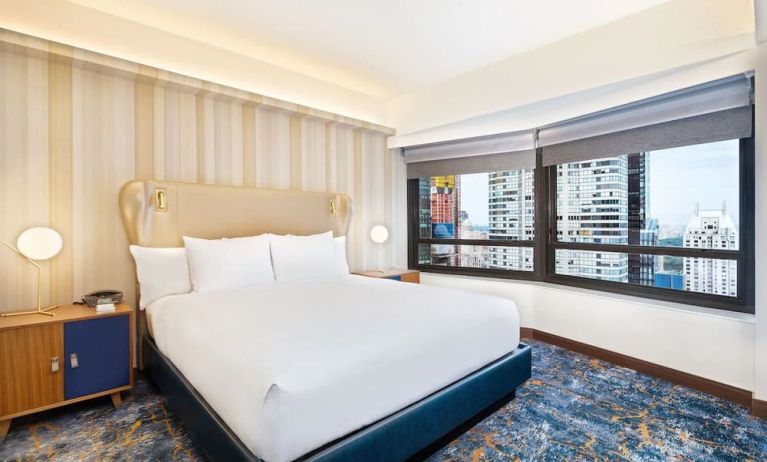 Bright and spacious day use room at New York Hilton Midtown.
