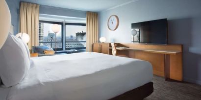 Day use room with work desk at New York Hilton Midtown.