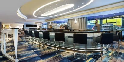 On-site bar at New York Hilton Midtown.