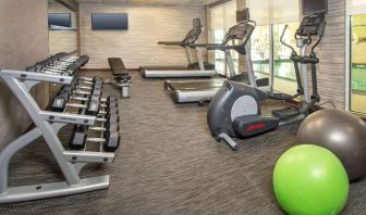 Fully equipped fitness center at Sonesta Select Allentown Bethlehem Airport.