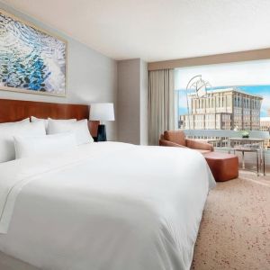 Day use room with work desk and natural light at The Westin Arlington Gateway.