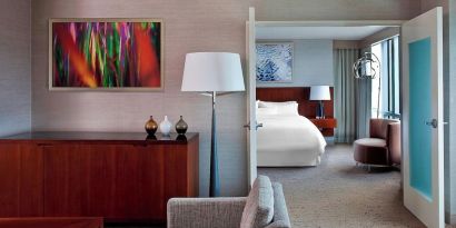 Day use room with living area at The Westin Arlington Gateway.