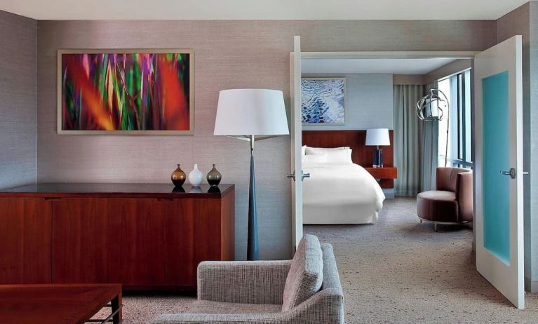 Day use room with living area at The Westin Arlington Gateway.