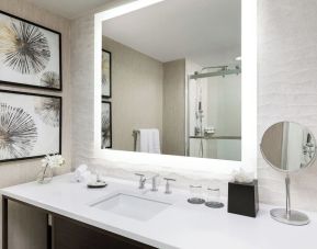 Guest bathroom with shower at The Westin New Orleans.
