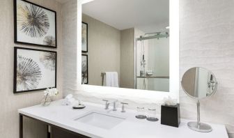 Guest bathroom with shower at The Westin New Orleans.