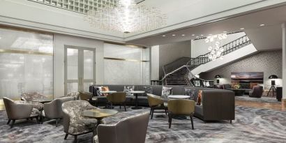 Lounge and coworking space at The Westin New Orleans.