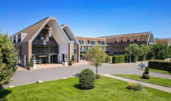 Hotel garden at Hilton London Syon Park.