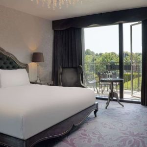 King room with balcony at Hilton London Syon Park.