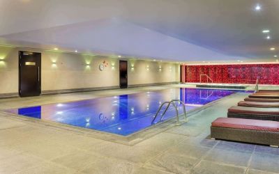 Indoor pool at Hilton London Syon Park.