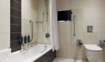 Guest bathroom at Hilton London Syon Park.