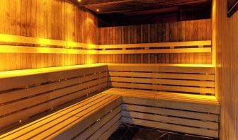 Spa and sauna at Hilton London Syon Park.