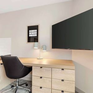 Day use room's workspace at Sonesta Simply Suites Baltimore BWI Airport.