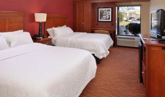 Day use twin room with work desk at Hampton Inn Columbus-East. 