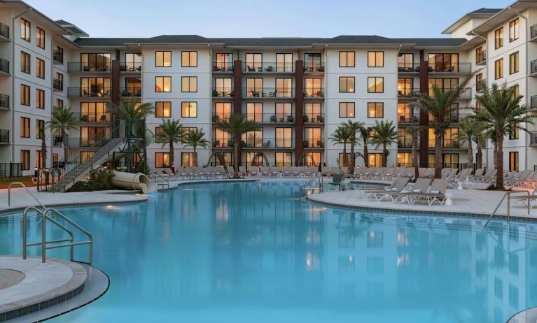 Outdoor pool at Embassy Suites By Hilton Panama City Beach Resort.
