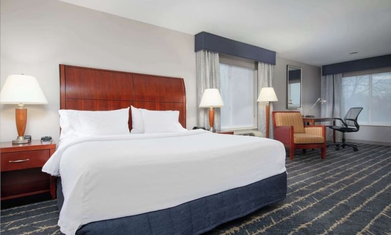 Spacious day use room with work desk at Hilton Garden Inn Milwaukee Northwest Conference Center.