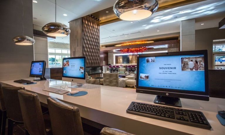 Business center available at Hilton Dallas/ Plano Granite Park.