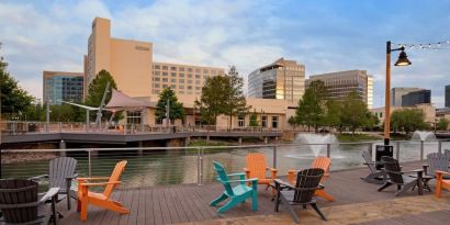 Boardwalk with a great view at Hilton Dallas/ Plano Granite Park.