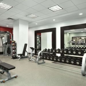 Fitness center at Embassy Suites By Hilton St. Louis Downtown.