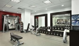 Fitness center at Embassy Suites By Hilton St. Louis Downtown.