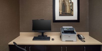 Business center available at Embassy Suites By Hilton St. Louis Downtown.