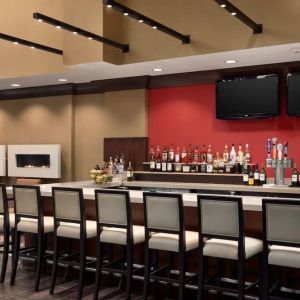 Hotel bar at Embassy Suites By Hilton St. Louis Downtown.