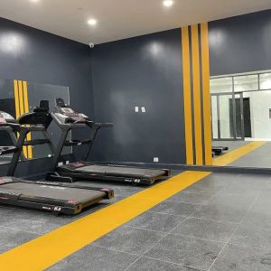 Fitness center at Liberty View Brooklyn Hotel.