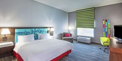 Day use room at Hampton Inn & Suites Houston-Bush Intercontinental Aprt.