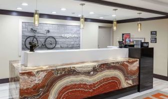 Reception desk at Hampton Inn & Suites Houston-Bush Intercontinental Aprt.