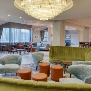 Lobby and lounge at DoubleTree By Hilton London Elstree.