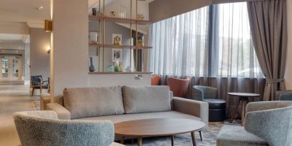 Lobby and lounge at DoubleTree By Hilton London Elstree.